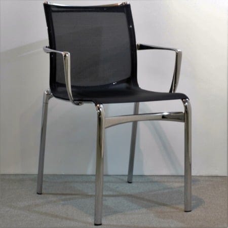 Stol Alias Bigframe Svart nät/krom