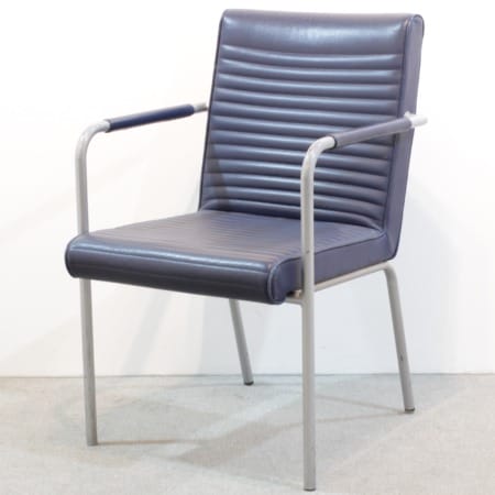 Stol Offecct Quilt Mörkblått skinn