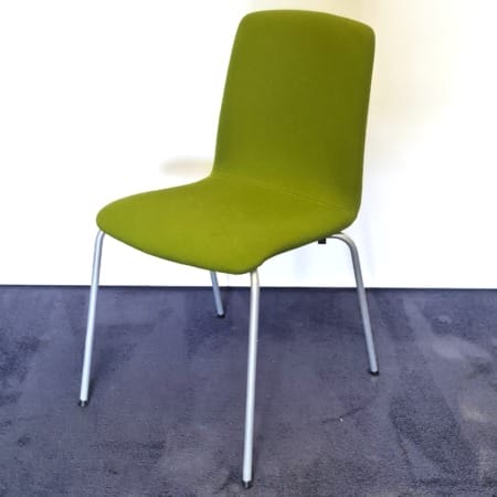 Stol helklädd grön och silver